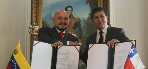 Venezuela y Chile firman convenio para lucha contra delincuencia organizada
