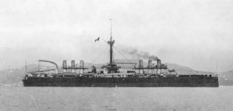 File:Italian battleship Italia (1880) at La Spezia 1897.jpg