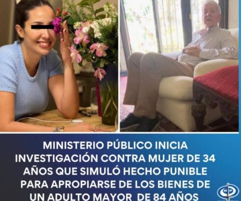 Mujer simuló relación amorosa con un anciano para despojarlo de su fortuna