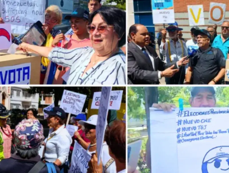 Protestan en 10 estados de Venezuela por renovación del CNE