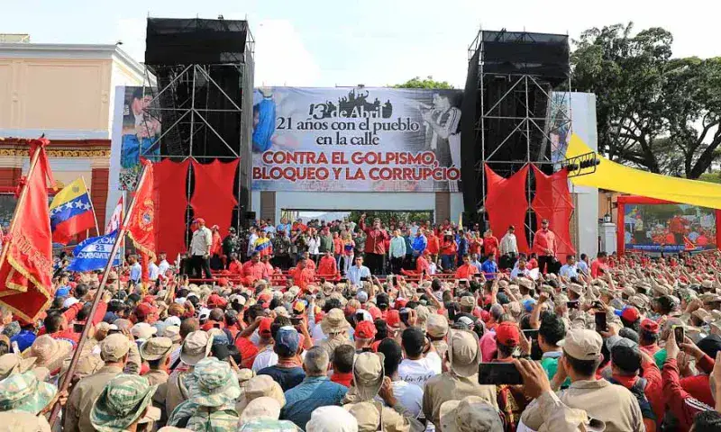 Oficialismo conmemora memoria de Chávez con marcha antigolpista