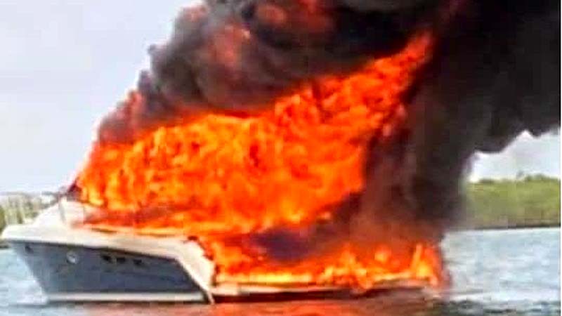Se incendió un yate valorado en $200 mil en Tucacas