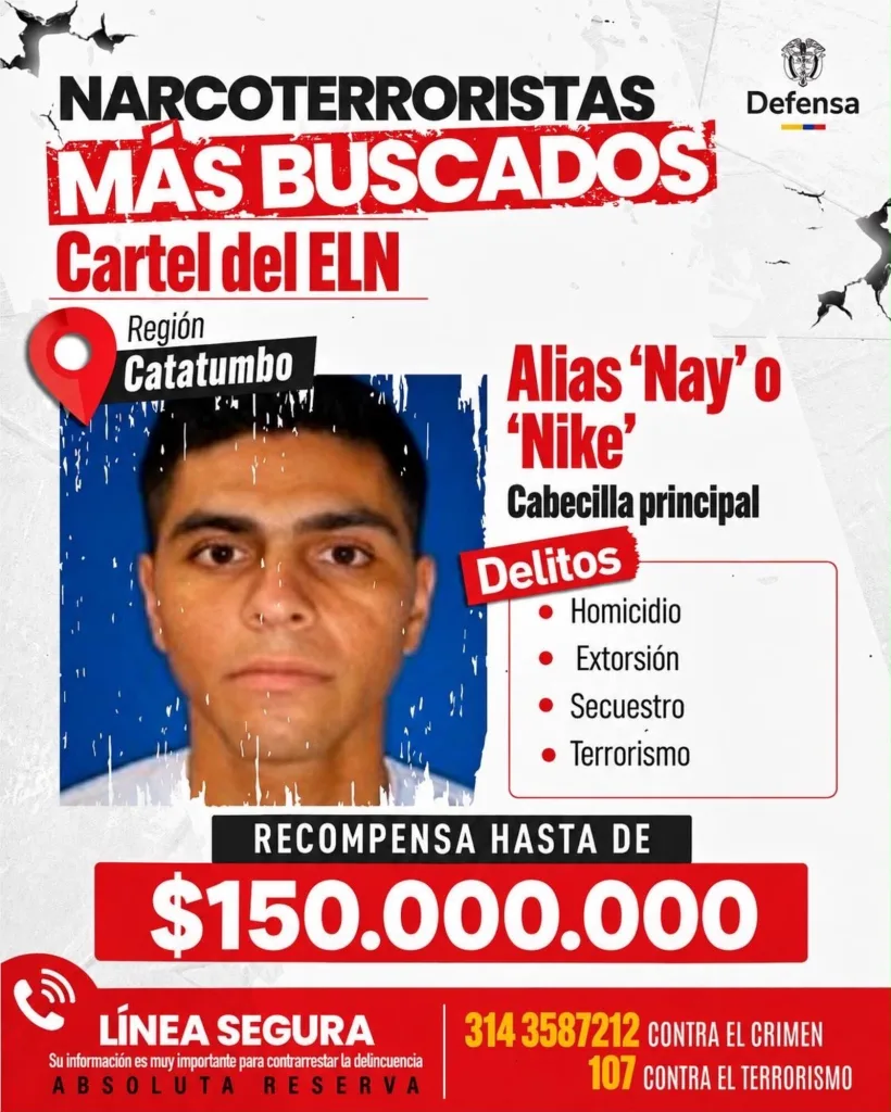 Colombia ofrece recompensa por alias David tras ataque en Cúcuta