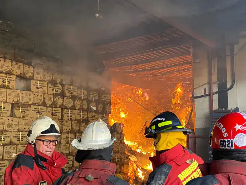Combaten incendio en kilómetro 22 de la Panamericana