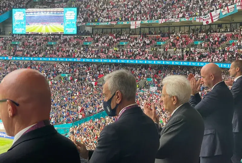 File:UEFA Euro 2020 Final - Sergio Mattarella with Gabriele Gravina and Gianni Infantino.jpg