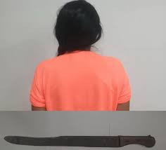 Mujer agredió con machete a su pareja