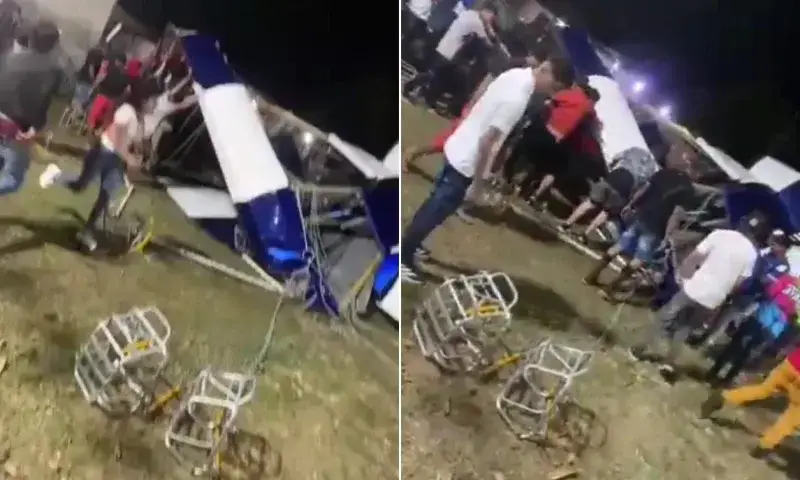 Siete heridos al desplomarse atracción en parque de El Callao