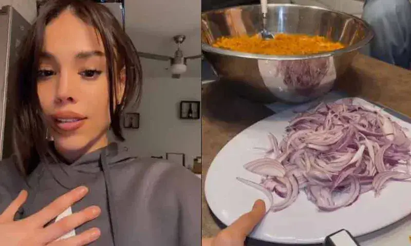 Danna Paola prepara hallacas junto a su novio venezolano