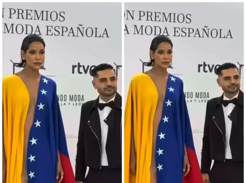 Michael Costello llevó la bandera venezolana a la alfombra roja en Madrid