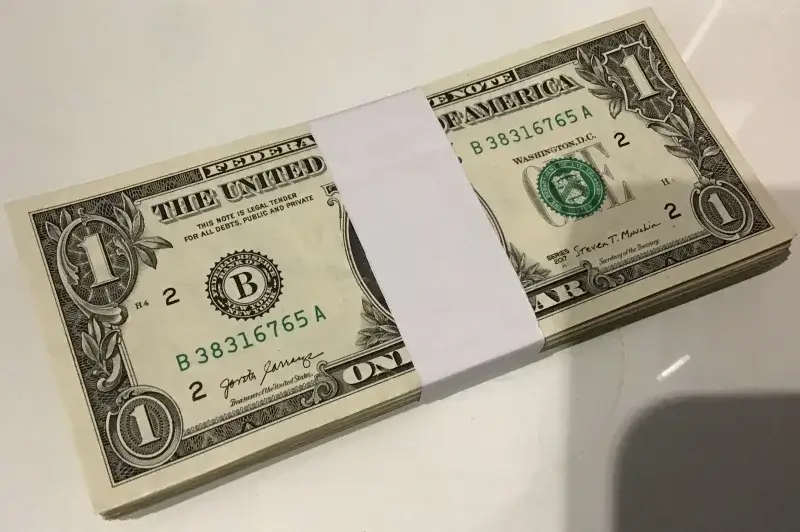 File:80 1 dollar bills in a homemade banknote strap.jpg