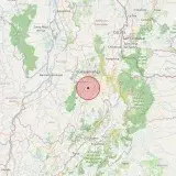 Mapa del epicentro — al suroeste de San Cristóbal
