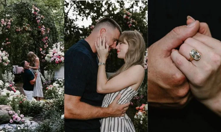 Taylor Swift y Travis Kelce reúnen a más de mil personas en una boda en Nueva York