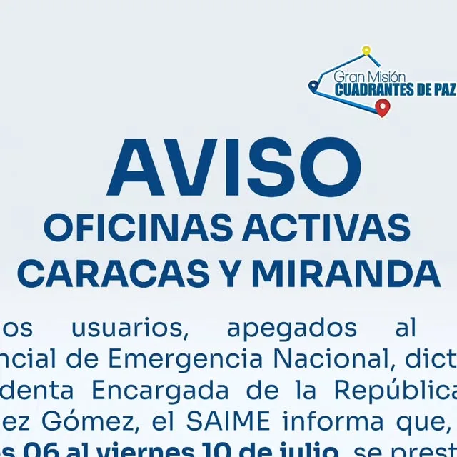 Publicación de Instagram de Red Social Saime