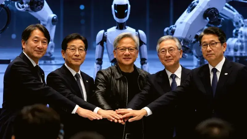 Huang cerró acuerdos en Japón para llevar la IA a fábricas
