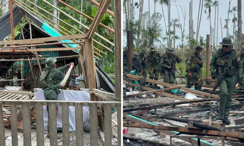 Destruyen 86 estructuras usadas para la minería ilegal en Amazonas