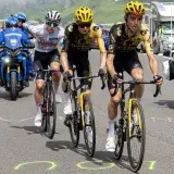 Tadej Pogacar, Jonas Vingegaard y Sepp Kuss.